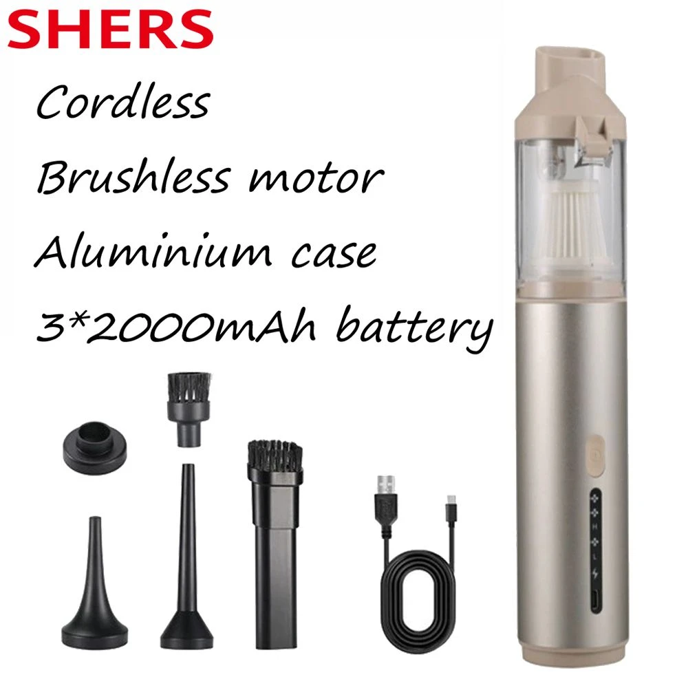 4-in-1 Portable Mini Handheld Slim Cordless Car Vacuum Cleaner, Blower