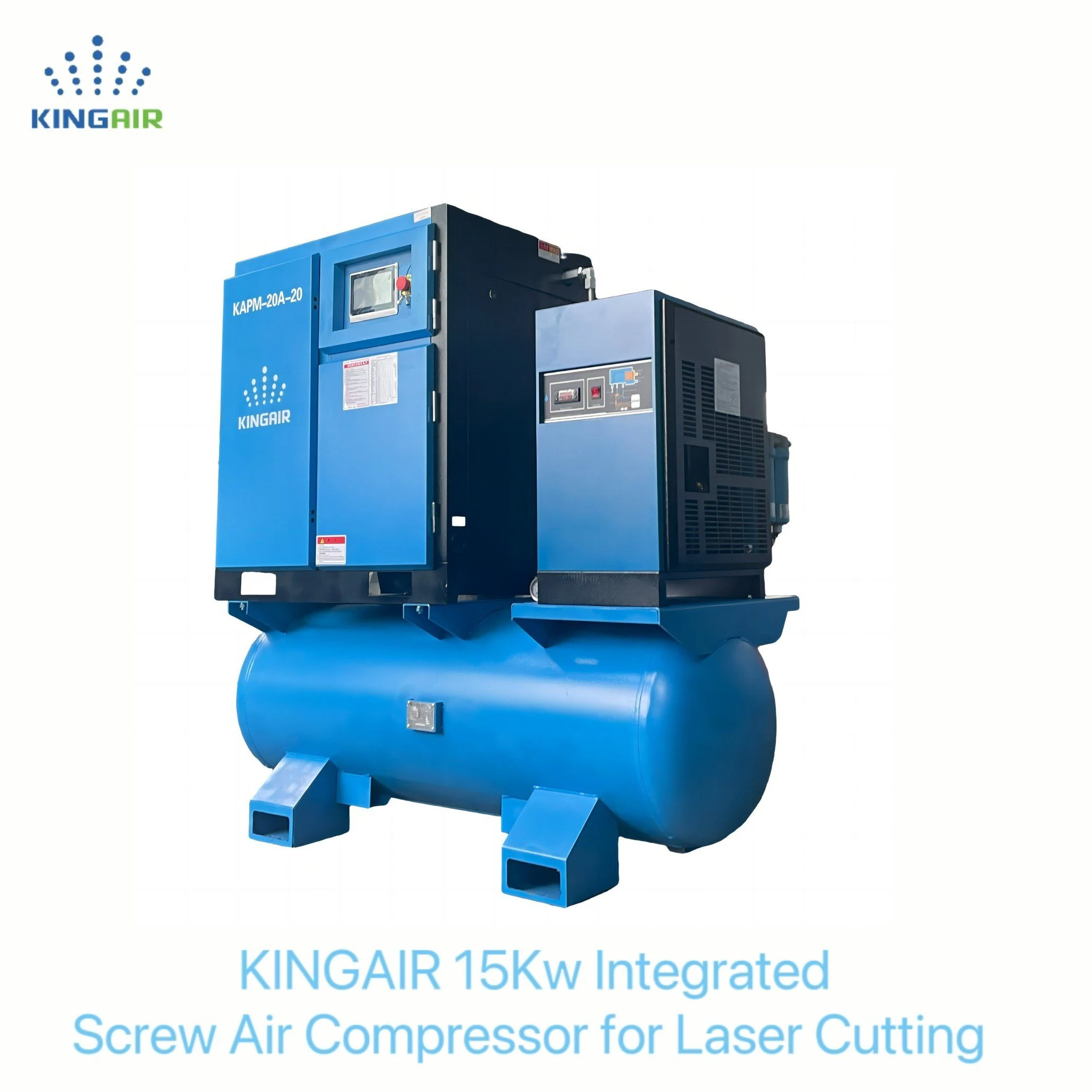 5HP-30HP Industrial Stationary AC Power Direct Driven Air Cooled Hanbell Rand Air End Compact Combined Oil Screw Air Compressor with Tank Air Dryer and Filter