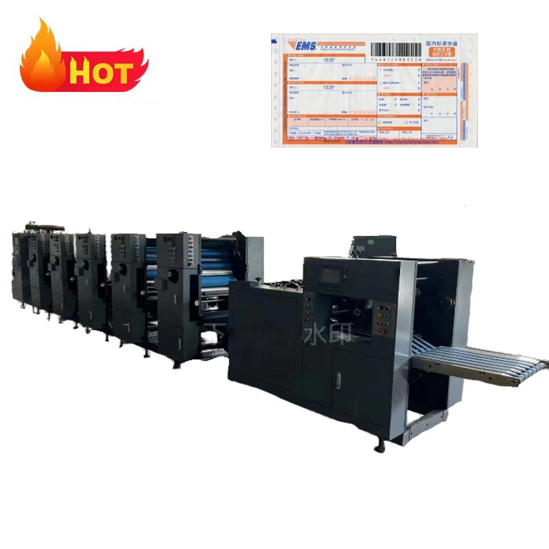 Carbonless Courier Waybill Rotary Printing Folding Machine Made in China 5 Colors Offset Paper Printing Machine for Invoice Books