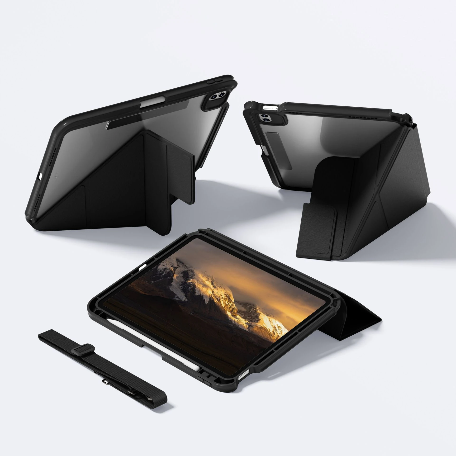 Heavy Duty Slide Detachable Shockproof Tablet Case with Shoulder Strap for iPad Air 11 Inch