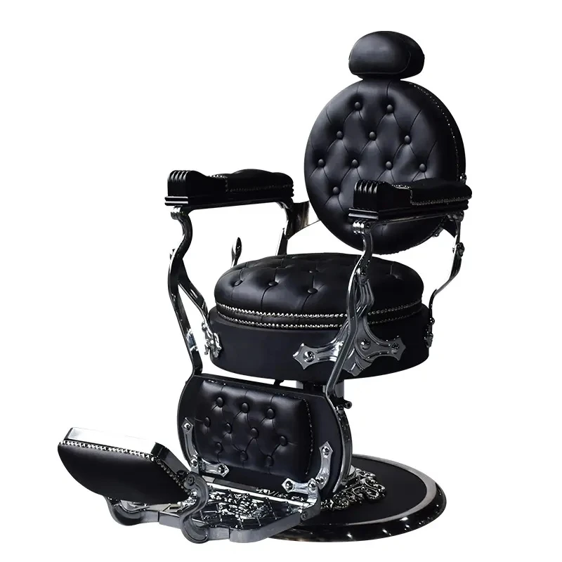 High End Wholesale Black Barber Chair with Pump for Hair Salon Rand Barber Shop Furniture Equipment
