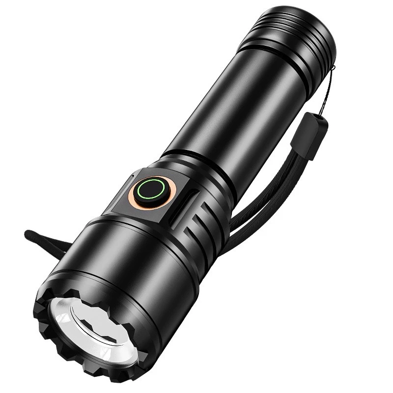 Quick-Draw Ultra Bright Rechargeable Zoomable Outdoor Household Emergency Torch LED Flashlight with Long Distance Beam