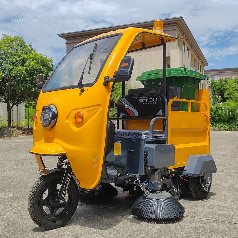 Road Sweeper 3-Wheel Electric Ride-on Street Sweeping Cleaning Machine Industrial Road Sweeper Machine Street Sweeper Cleaning Vehicle