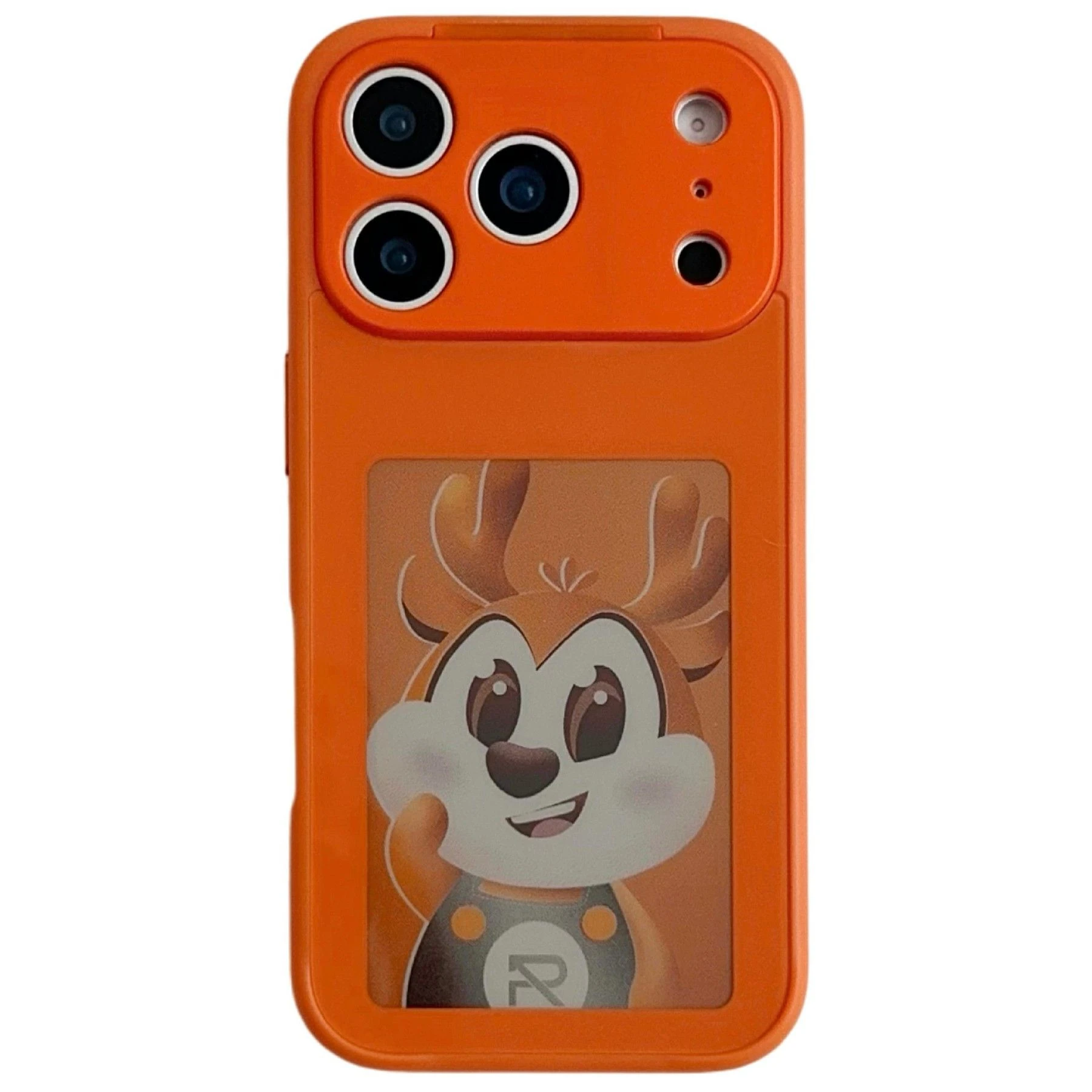 iPhone 17 Pro E-Ink Case – 4″ HD Display, 4 Colors, NFC Custom Screen, Orange